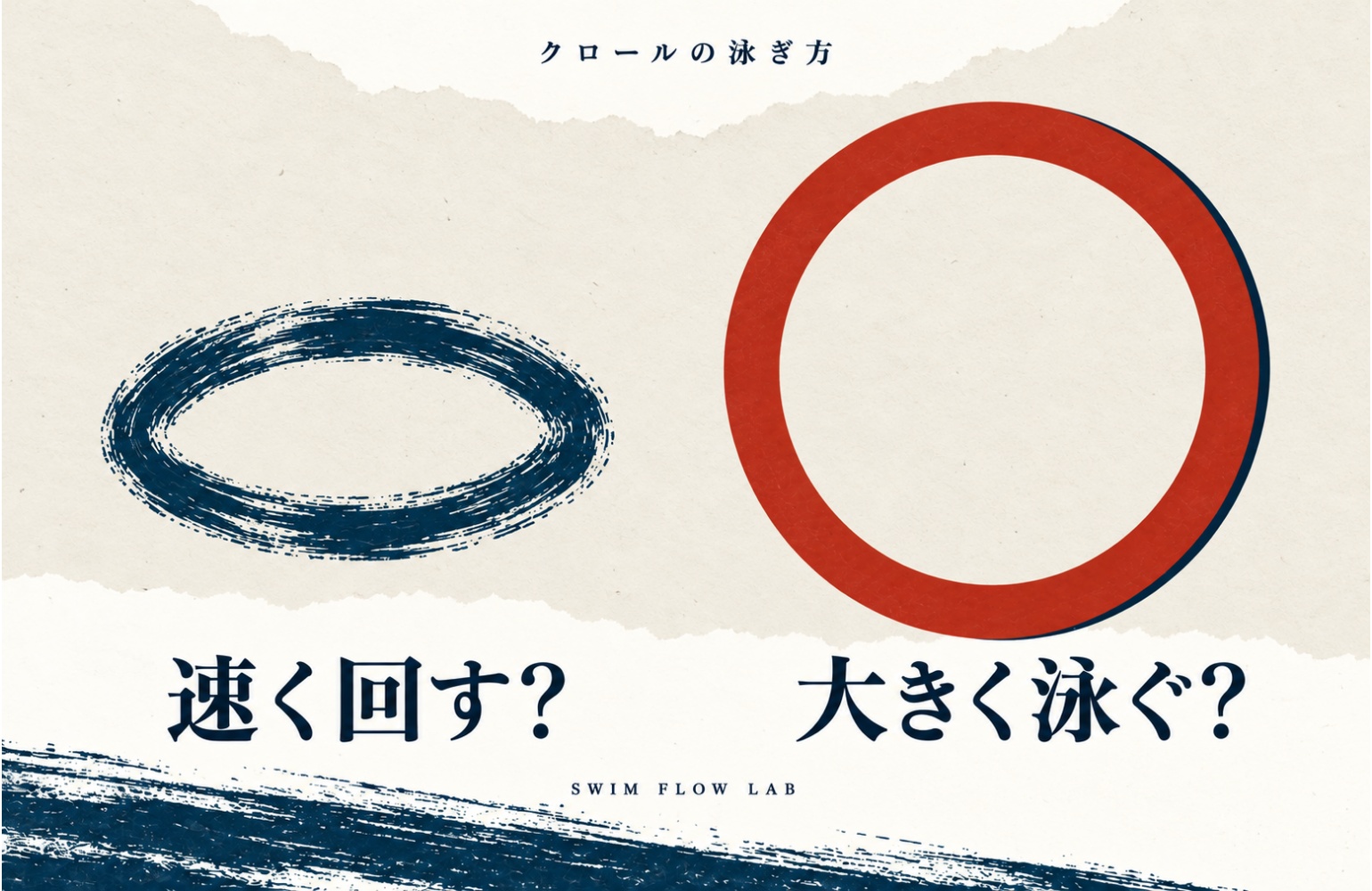 大きく泳ぐ？ 速く回す？