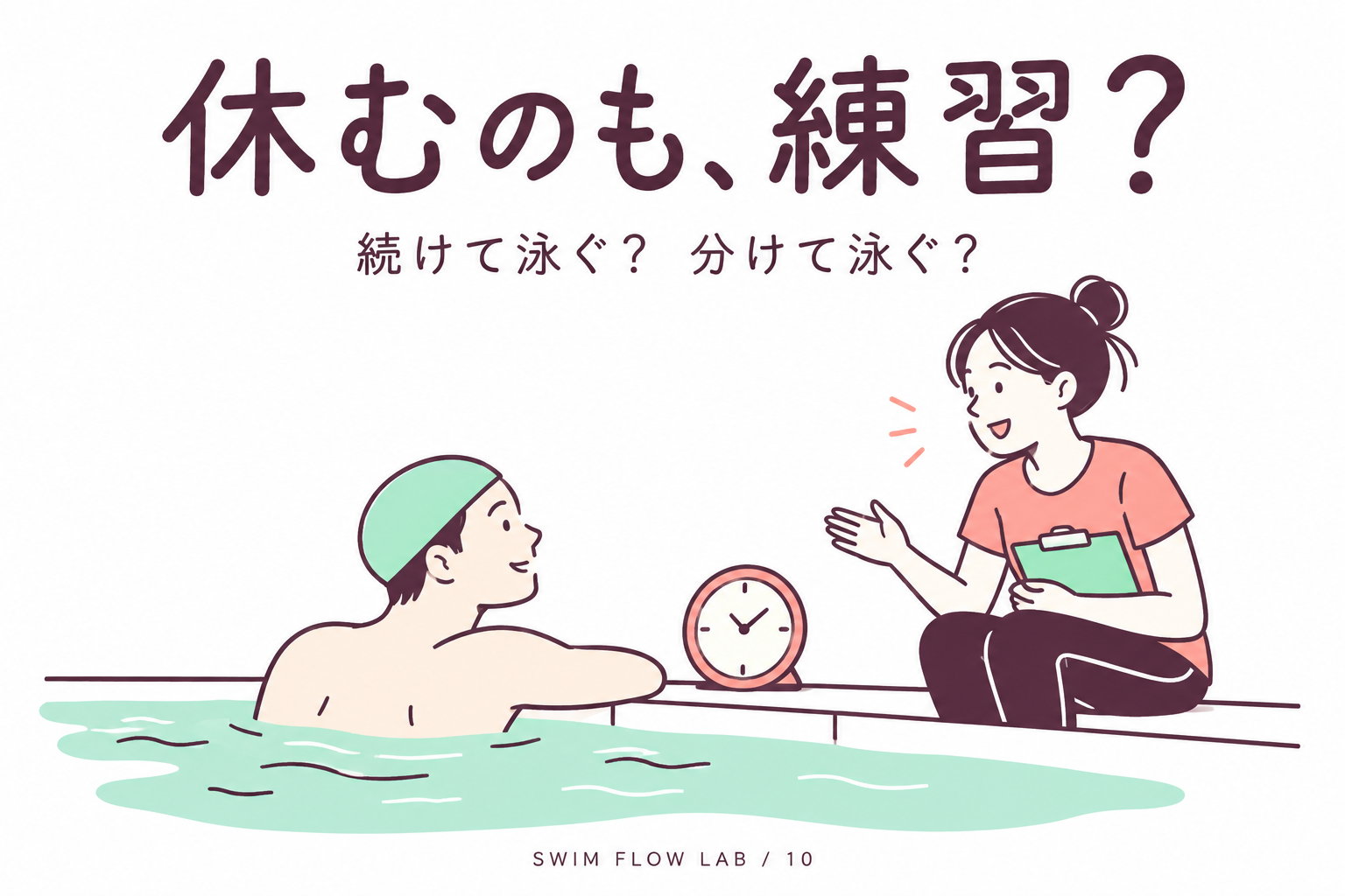 泳ぐ練習、途中で休んでもいい？