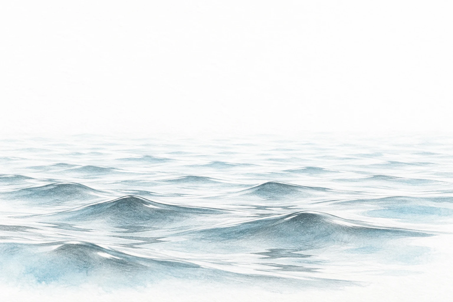 穏やかな水面の波の凹凸を描いた生成デッサン